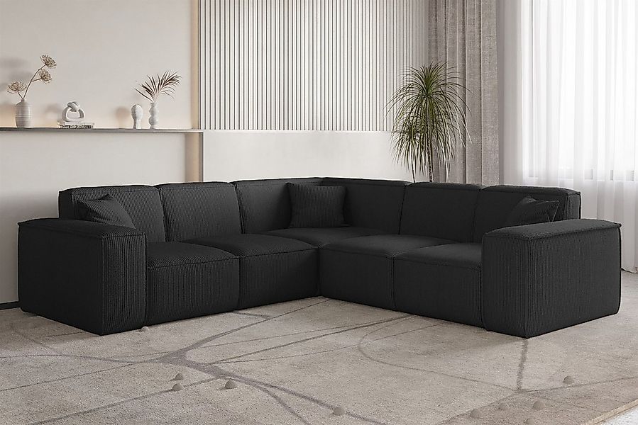 Fun Möbel Ecksofa Designersofa CELES PREMIUM in Stoff Scala, Seite Universa günstig online kaufen