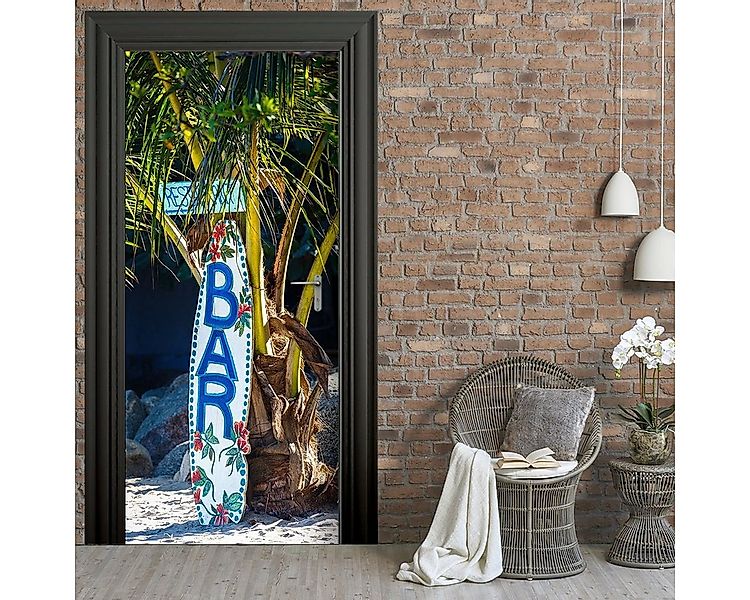 Stickerprofis Türtapete STRAND BAR, Premiumklasse, selbstklebend günstig online kaufen
