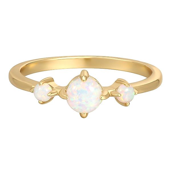 Rafaela Donata Silberring gelbgold, mit Opal günstig online kaufen