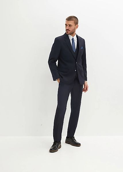 bonprix Anzug 4-teilig Set, 4, slim fit mit Sakko, Hose, Weste, Krawatte un günstig online kaufen