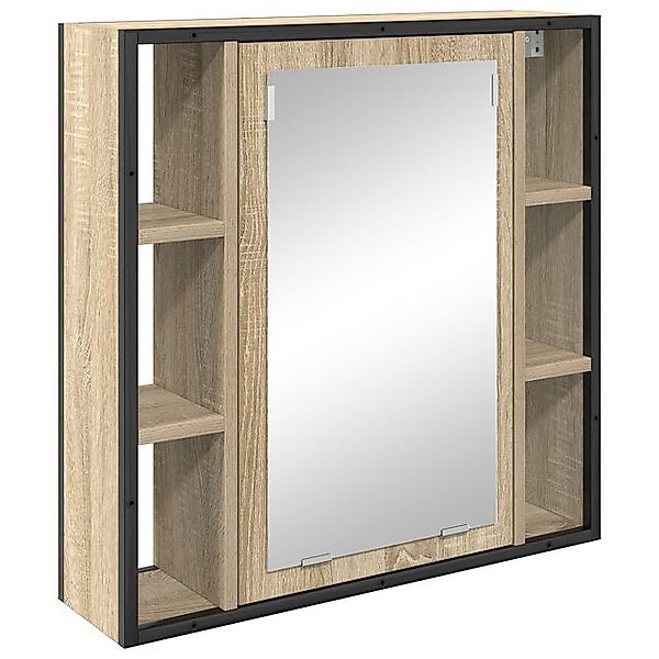 vidaXL Badezimmerspiegelschrank Badezimmer Waschbecken Licht Eiche Spanplat günstig online kaufen
