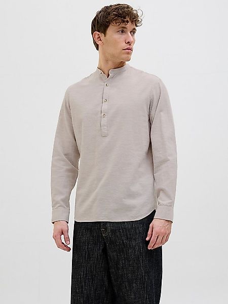 Jack & Jones Langarmhemd JJESUMMER HALF PLACKET SHIRT LS SN mit Bandkragen günstig online kaufen
