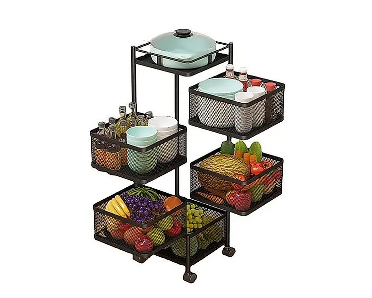 Divit Küchenregal Küchenwagen auf Rollen 6 Ablagen / Aufbewahrungsregal dre günstig online kaufen