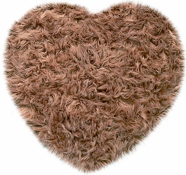 Paco Home Fellteppich "Playa 960" herzförmig 64 mm Höhe Kunstfell, Flokati- günstig online kaufen