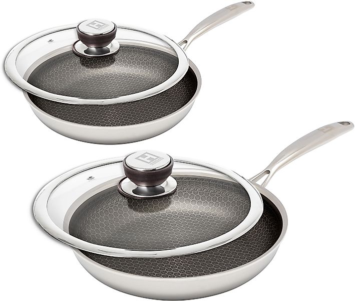 HENSSLERS Pfannen-Set »HENSSLERS Bratpfannen-Set, Ø 24 und 28 cm, inkl. Dec günstig online kaufen
