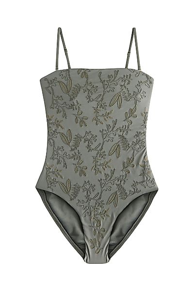 Next Badeanzug Bestickter Shaping-Badeanzug ohne Träger (1-St) günstig online kaufen