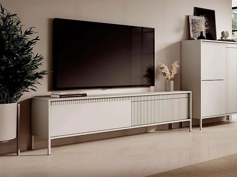 Compleo TV-Schrank RTV-Kabinett für großes Wohnzimmer, mit Lammellen JULO B günstig online kaufen