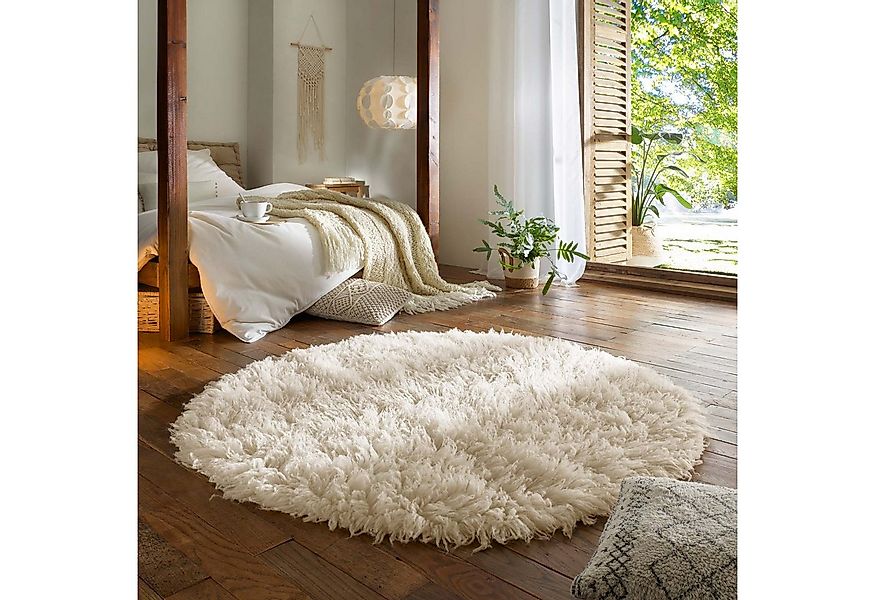 TaraCarpet Flokati-Teppich TaraCarpet Flokati Diana aus Schurwolle, rund, H günstig online kaufen