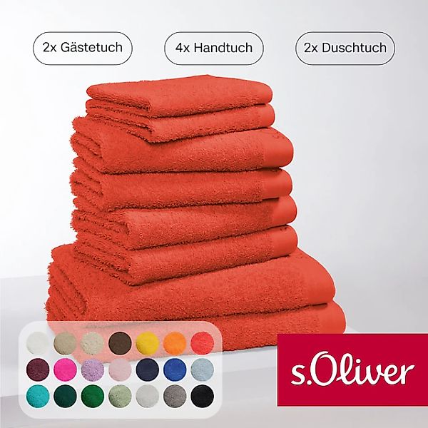 s.Oliver Handtuch Set »s.Oliver, Premium Qualität, 600 gr/m²«, Set, 8 tlg., günstig online kaufen