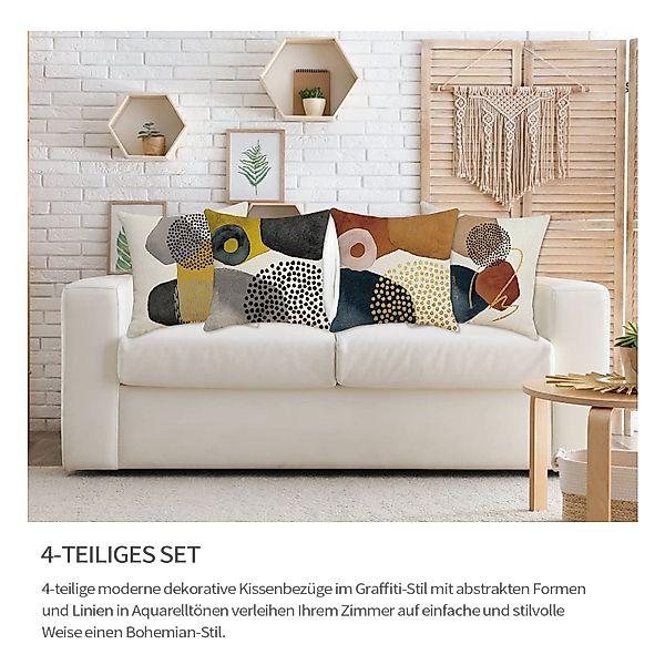 Refttenw Kissenbezug 45x45cm 4er set Kissenhüllen günstig online kaufen