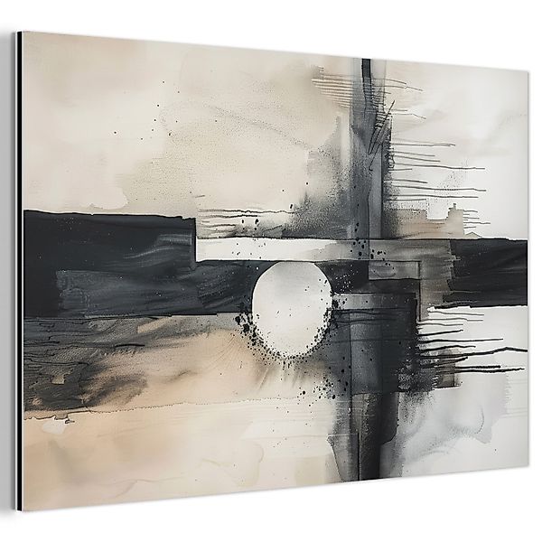 MuchoWow Metallbild Abstrakt - Schwarz und günstig online kaufen