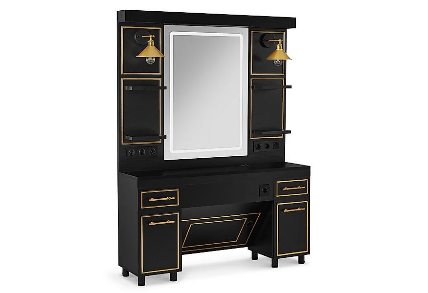 Barberpub Spiegelschrank BarberPub Friseurplatz mit Ablagen & Schubladen, S günstig online kaufen