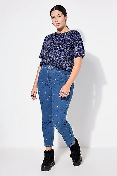 Studio Untold Regular-fit-Jeans Mom-Jeans Zierperlen 5-Pocket günstig online kaufen