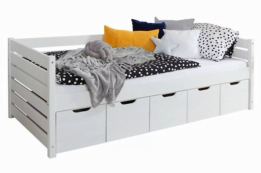 Ticaa Bettgestell Sofabett Naomi inkl. 5x Schubkästen, 90x200 günstig online kaufen