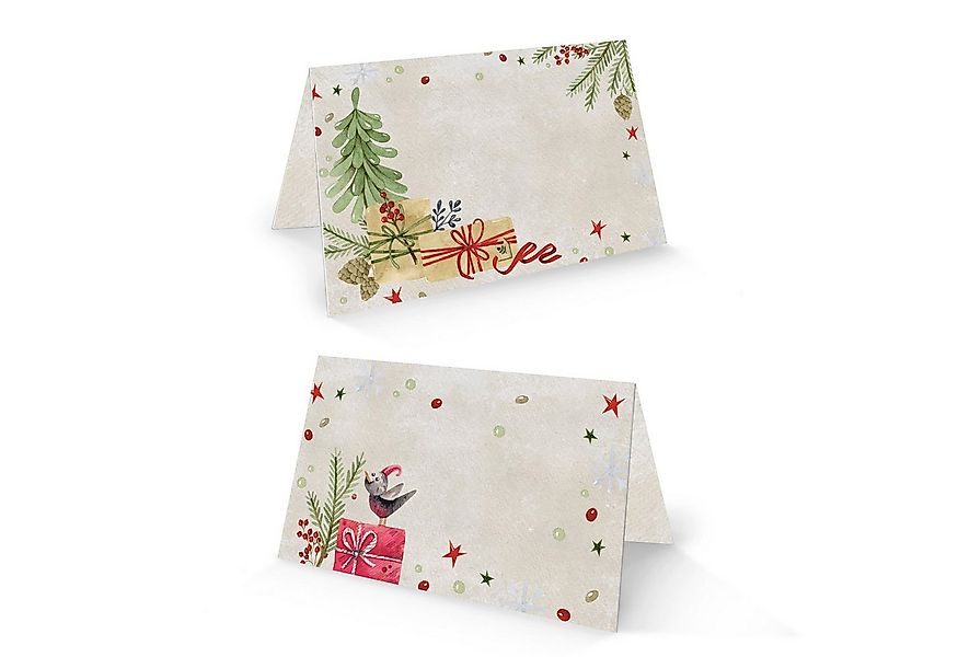 Logbuch-Verlag Dekofigur 25 Tischkärtchen Weihnachtsfeier zum Beschriften, günstig online kaufen