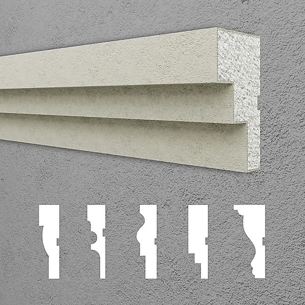 Hexim Stuckleiste DML-29, Maxi-Sparpaket, Fassadenprofile Gesimsprofile günstig online kaufen