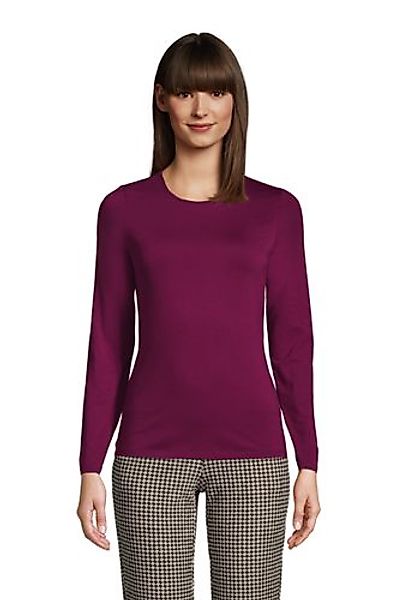 Shirt aus Baumwoll/Modalmix, Damen, Größe: 48-50 Normal, Lila, by Lands' En günstig online kaufen