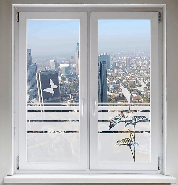 INDIGOS UG Fensterfolie G58, Glasdekor silber satiniert, Klebeanleitung lie günstig online kaufen