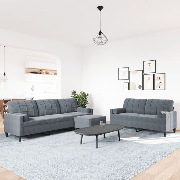 vidaXL Sofa 3-tlg. Sofagarnitur mit Kissen günstig online kaufen