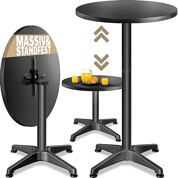 Casaria Stehtisch (1-St), Höhenverstellbar Klappbar 70cm/115cm günstig online kaufen