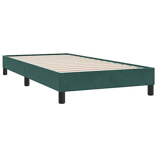 vidaXL Bett Boxspringbett ohne Matratze Dunkelgrün 100x210 cm Samt günstig online kaufen