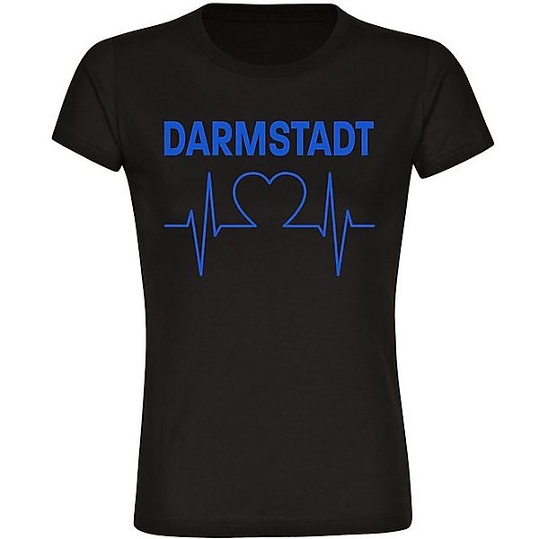 multifanshop T-Shirt Damen Darmstadt - Herzschlag - Frauen günstig online kaufen