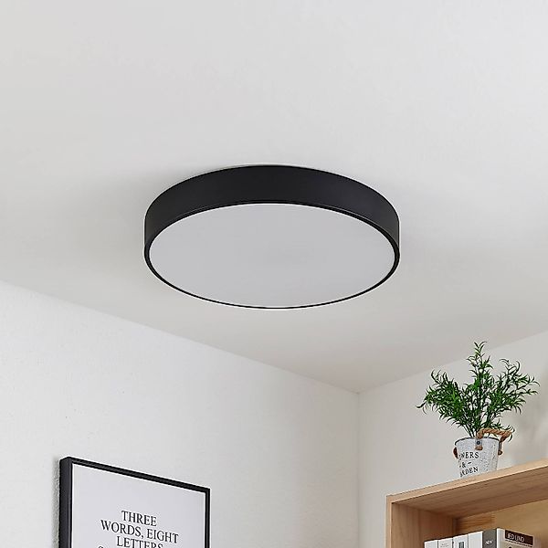 Lindby LED-Deckenleuchte Simera, Ø 50cm, schwarz, dimmbar günstig online kaufen