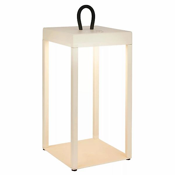 Brilo LED Laterne Luca Touch Dimmbar IP44 Spritzwassergeschützt Beige günstig online kaufen