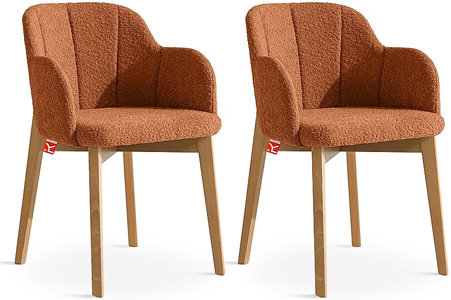 KONSIMO® Polsterstuhl LONIS Esszimmerstühle (2er Set), Loungesessel, herges günstig online kaufen