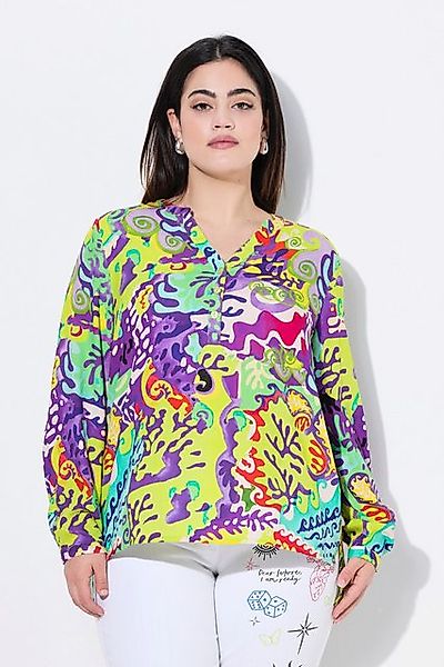 Angel of Style Satinbluse Bluse A-Linie Korallen-Druck günstig online kaufen