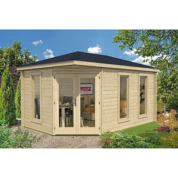 Alpholz Gartenhaus Lido-40 Walmdach 470 cm x 325 cm Imprägnierung in Pinie günstig online kaufen