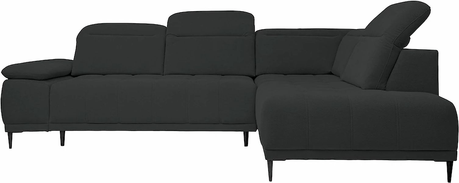 WERK2 Ecksofa "Memo Focus-L, elektrisch erweiterbare Sitztiefe um ca. 30 cm günstig online kaufen