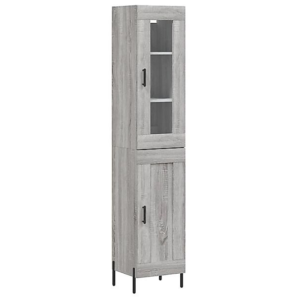 vidaXL Highboard Grau Sonoma 34,5x34x180 cm Holzwerkstoff 3199503 günstig online kaufen