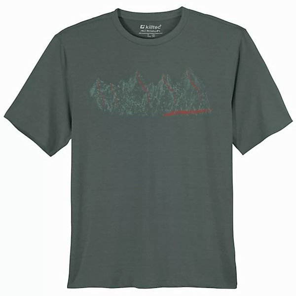 Killtec Rundhalsshirt Killtec Print Funktionsshirt LILLEO grün melange XXL günstig online kaufen