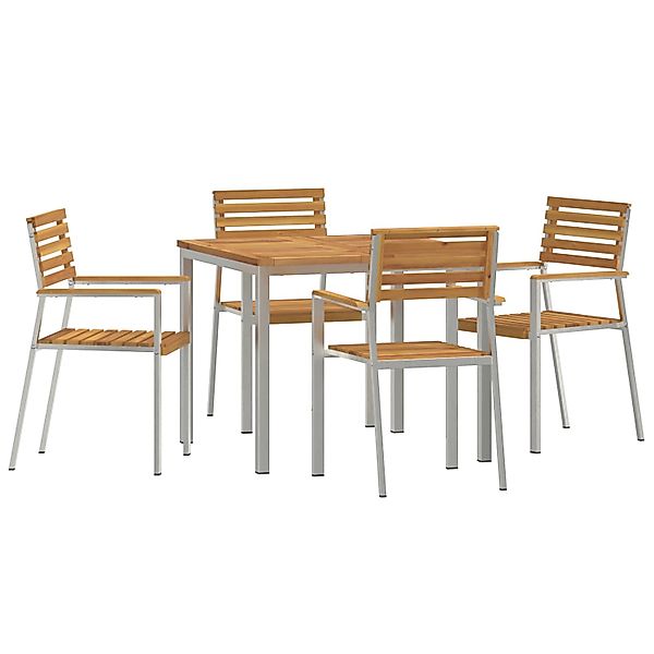 vidaXL 5-Teiliges Garten-Essset aus Massivem Akazienholz 3334774 günstig online kaufen