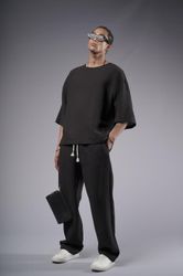 Denim Distriqt Freizeitanzug Feiner Leinen Oversized günstig online kaufen