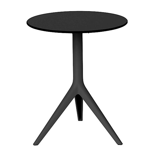 Vondom - Mari-Sol Gartentisch Ø59cm - schwarz/Tischplatte HPL/H 74cm/Fuß Al günstig online kaufen