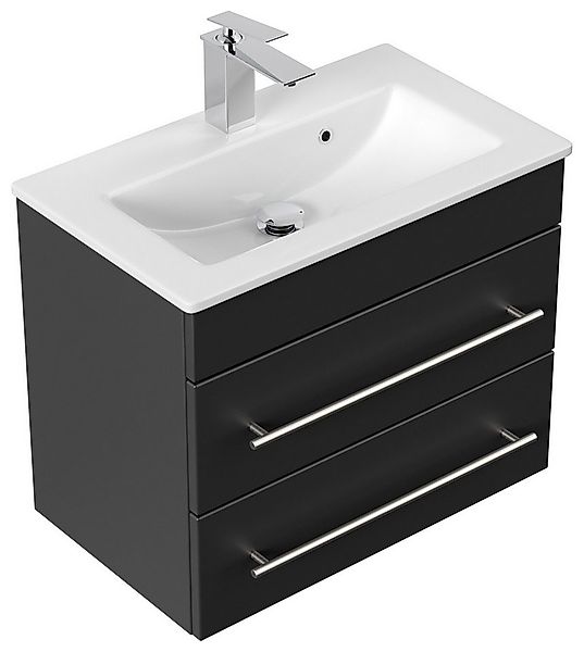 Magnolia Home Waschtisch Badmöbel Mars 600 SlimLine 60x36cm mit 2 SoftClose günstig online kaufen