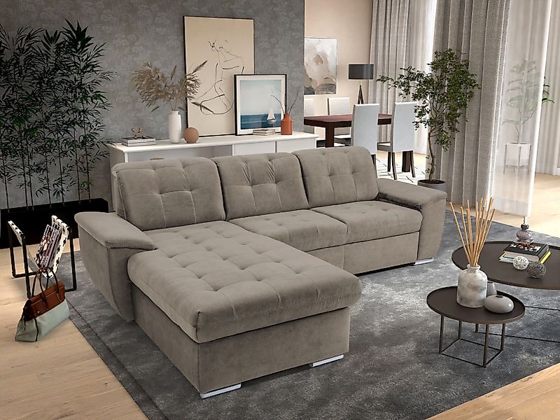 exxpo - sofa fashion Ecksofa "Derby Inkl. Kopfteilverstellung, wahlw. Bett günstig online kaufen