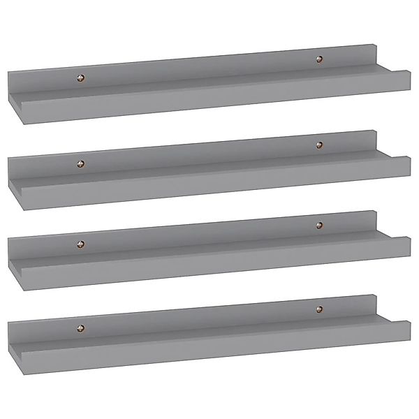 furnicato Wandregal Wandregale 4 Stk. Grau günstig online kaufen