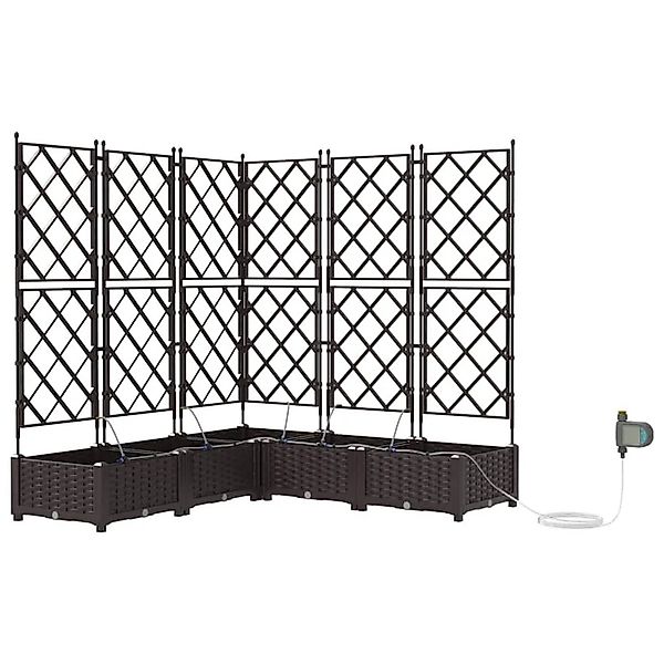 vidaXL Garten-Pflanzgefäß 5 Stk Braun Stahl 42002832 günstig online kaufen