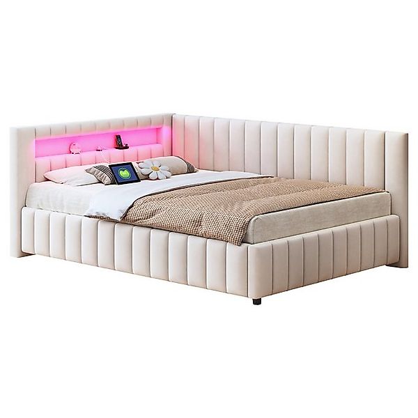 MODFU Polsterbett Schlafsofa Multifunktionsbett Stauraumbett Daybett Tagesb günstig online kaufen