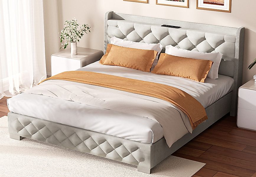 Lexzurn Polsterbett Polsterbett 140x200 cm Bett günstig online kaufen