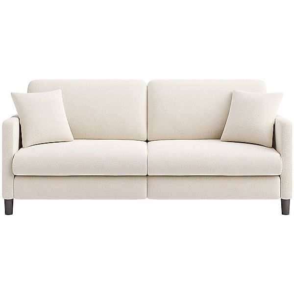 OUNUO Sofa 2-Sitzer Modernes Polstersofa Couch mit 2 Zierkissen 195cm Sofa günstig online kaufen