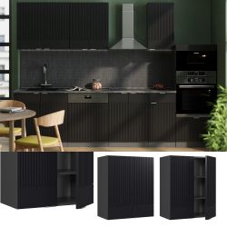 Vicco Hängeschrank Fame-Line, Schwarz gestreift/Anthrazit, 60 günstig online kaufen