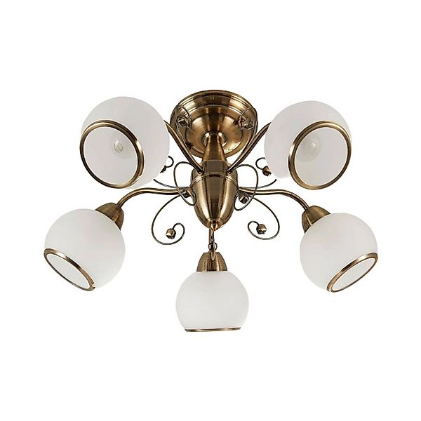Lindby Deckenlampe Corentin 9620753 Retro Vintage Antik in Bronze aus Glas günstig online kaufen
