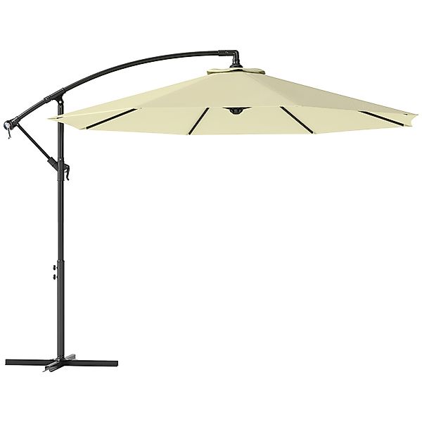 Outsunny Gartenschirm 3x3 m mit verstellbarem Dach, Kreuzfuß, Belüftungen, günstig online kaufen