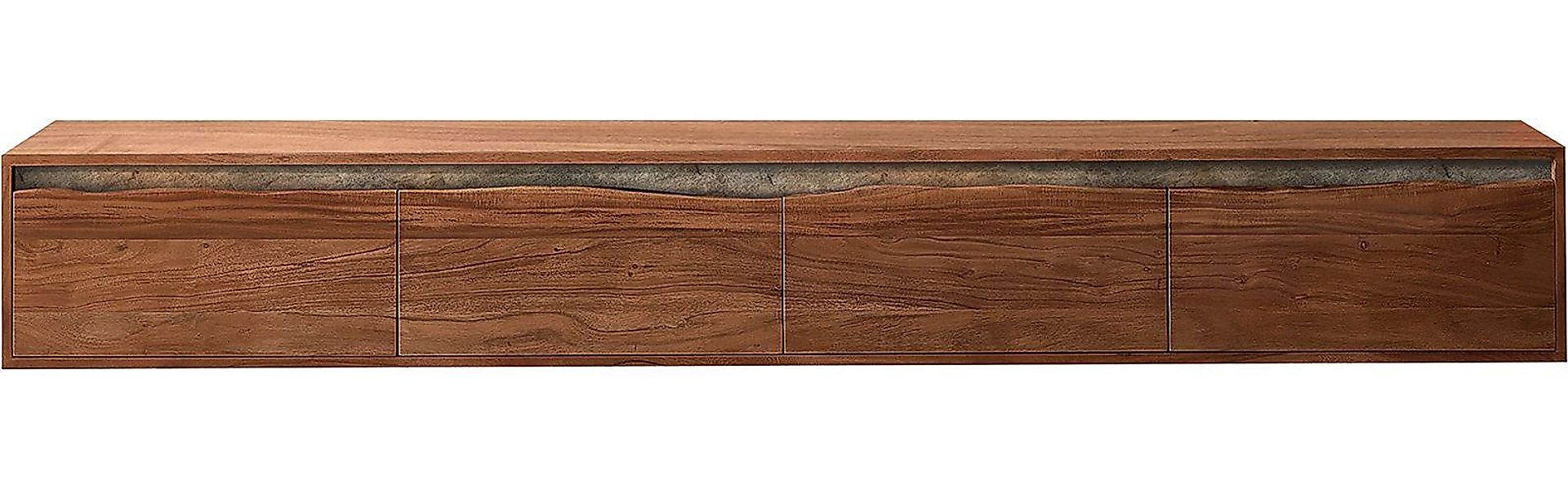 DELIFE Lowboard Stonegrace, Akazie Braun Baumkante günstig online kaufen