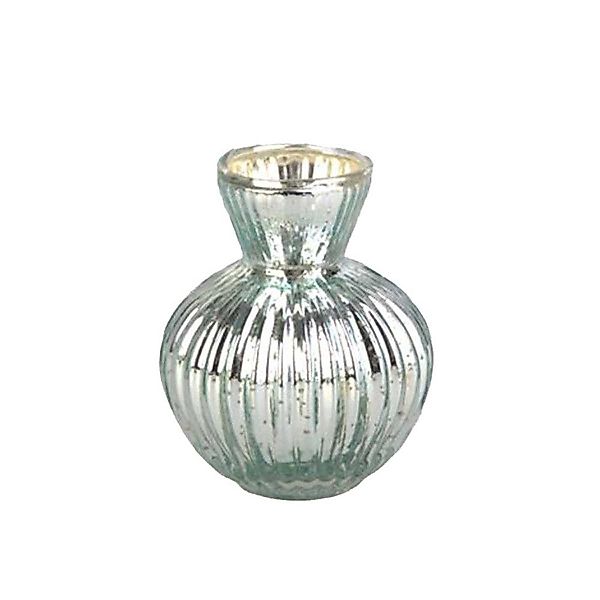 MICA Dekovase Vase bauchig - türkis/silber günstig online kaufen