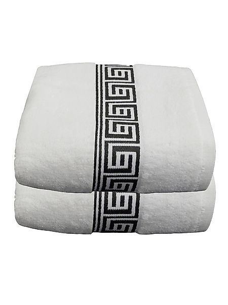 Julie Julsen Duschtücher 2-Duschtücher-WEIß-SCHWARZ-Duschtuch 70 x günstig online kaufen